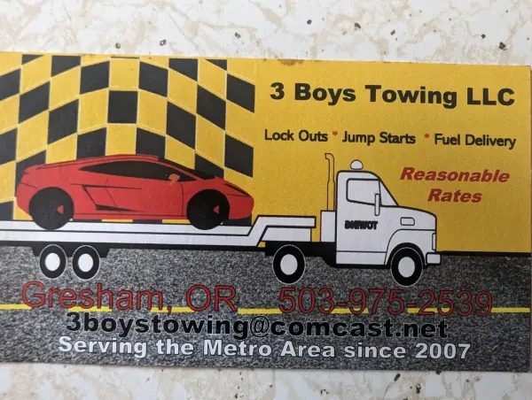 3boystowing service tow truck roadside service Gresham Portland metro area - photo 4