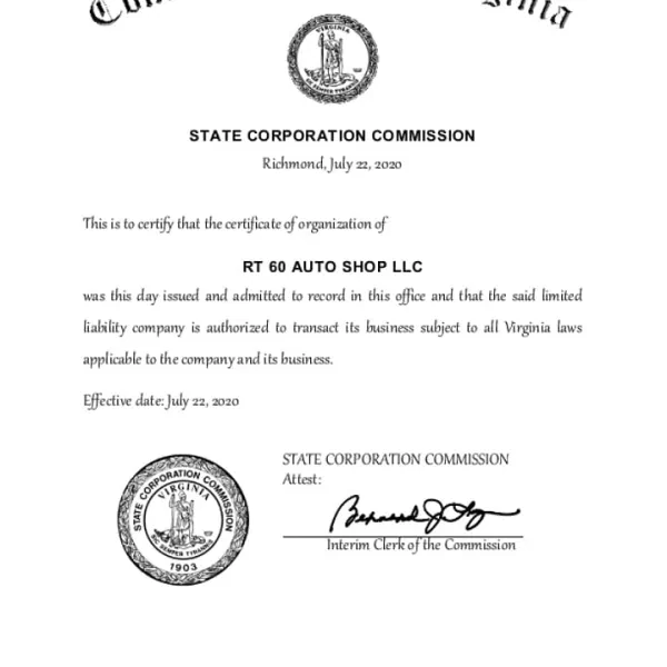 Rt. 60 Auto Shop LLC - photo 3