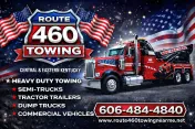 Route 460 Towing "Near Me" LLC, truck parts, repair, and roadside service.