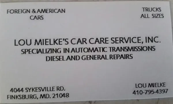 Lou Mielke's Car Care - photo 2