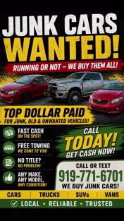 Nick's Towing & roadside (( we buy cars running or not ))